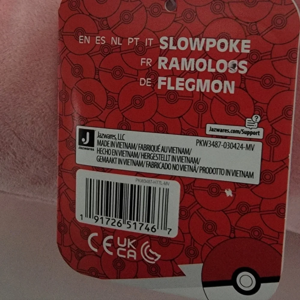 POKEMON SLOWPOKE, the Drowsy One, JUMBO version! NWT, Perfect, Gift